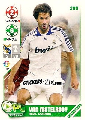 Sticker Van Nistelrooy - Play Liga 2007-2008 n. 209 - Panini