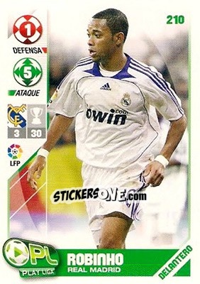Sticker Robinho - Play Liga 2007-2008 n. 210 - Panini