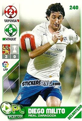 Sticker Diego Milito - Play Liga 2007-2008 n. 240 - Panini