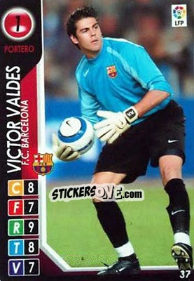 Cromo Víctor Valdés - Derby Total Spain 2004-2005 - Panini