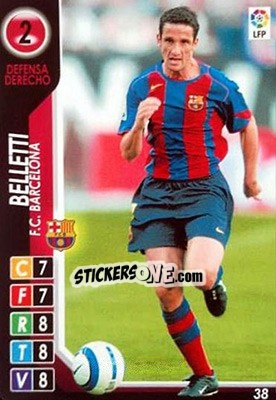 Sticker Belletti - Derby Total Spain 2004-2005 - Panini