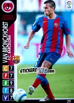 Sticker Van Bronckhorst - Derby Total Spain 2004-2005 n. 39 - Panini