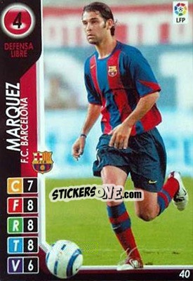 Sticker Rafael Marquez - Derby Total Spain 2004-2005 n. 40 - Panini