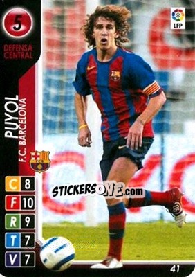 Figurina Puyol - Derby Total Spain 2004-2005 - Panini