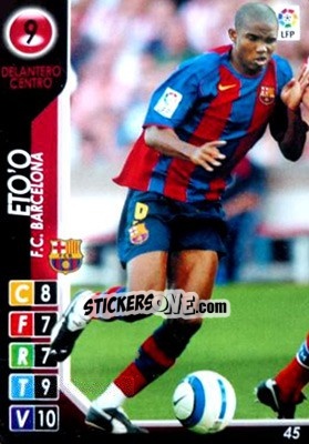 Sticker Eto'O - Derby Total Spain 2004-2005 n. 45 - Panini