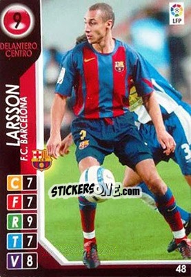 Sticker Henrik Larsson - Derby Total Spain 2004-2005 - Panini