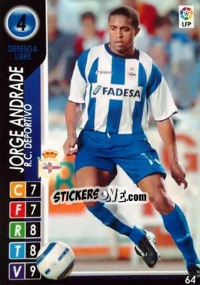 Sticker Jorge Andrade - Derby Total Spain 2004-2005 n. 64 - Panini