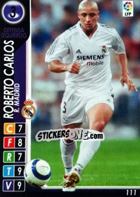 Sticker Roberto Carlos - Derby Total Spain 2004-2005 n. 111 - Panini