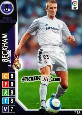 Sticker Beckham - Derby Total Spain 2004-2005 n. 116 - Panini