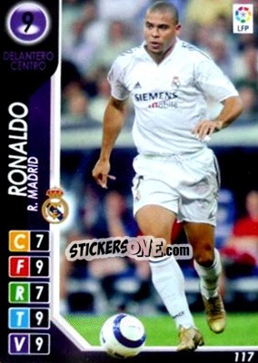 Sticker Ronaldo - Derby Total Spain 2004-2005 n. 117 - Panini