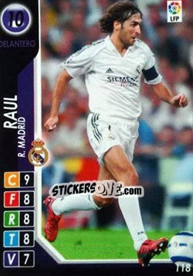 Sticker Raul González - Derby Total Spain 2004-2005 n. 118 - Panini