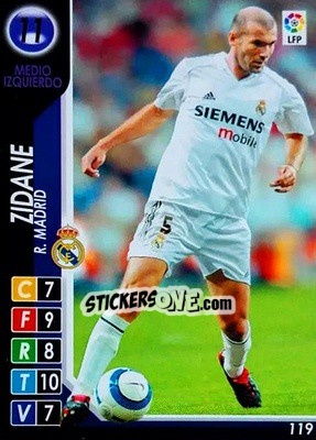 Sticker Zidane - Derby Total Spain 2004-2005 - Panini