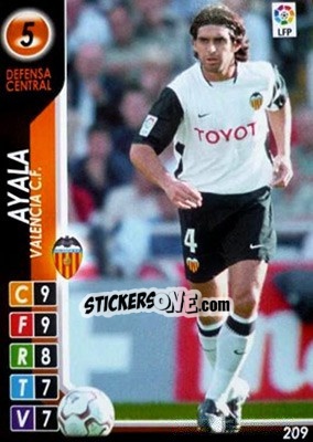 Sticker Roberto Fabian Ayala - Derby Total Spain 2004-2005 - Panini