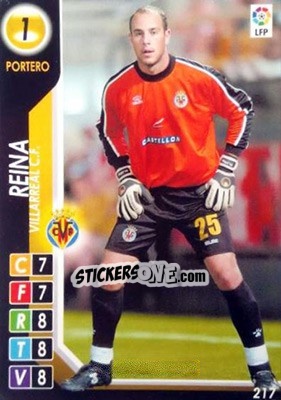 Sticker Pepe Reina - Derby Total Spain 2004-2005 n. 217 - Panini