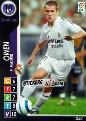 Sticker Michael Owen - Derby Total Spain 2004-2005 n. 250 - Panini