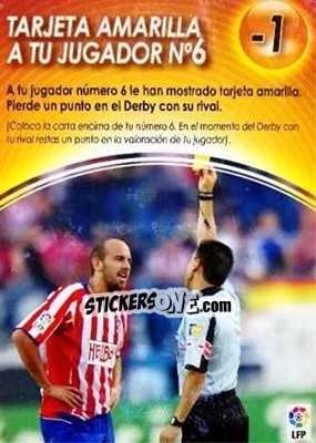 Sticker Tarjeta Amarilla A Tu Jugador No6 - Derby Total Spain 2004-2005 n. M8 - Panini