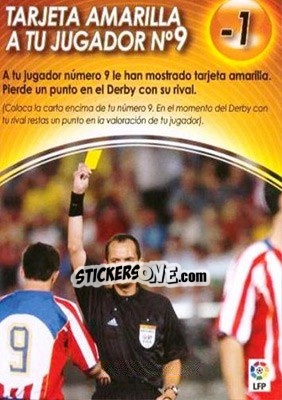 Sticker Tarjeta Amarilla A Tu Jugador No9 - Derby Total Spain 2004-2005 n. M10 - Panini