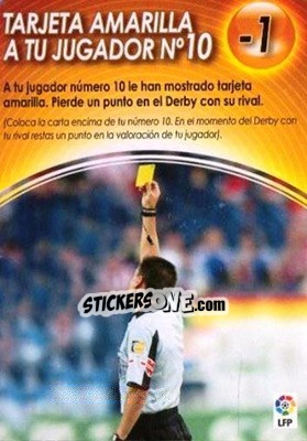 Cromo Tarjeta Amarilla A Tu Jugador No10 - Derby Total Spain 2004-2005 - Panini