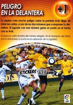 Sticker Peligro En La Delantera  1 - Derby Total Spain 2004-2005 - Panini