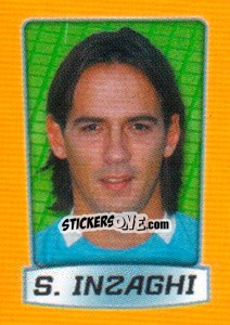 Figurina Simone Inzaghi - Calcio 2003-2004 Pocket Collection - Merlin