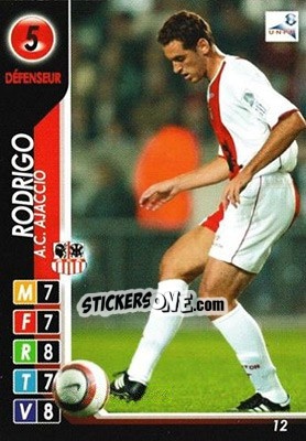 Sticker Rodrigo - Derby Total France 2004-2005 n. 12 - Panini