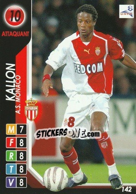 Sticker Kallon - Derby Total France 2004-2005 n. 142 - Panini