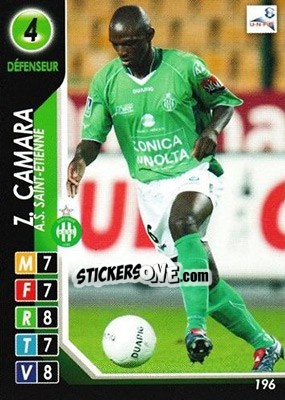 Sticker Zoumana Camara - Derby Total France 2004-2005 n. 196 - Panini