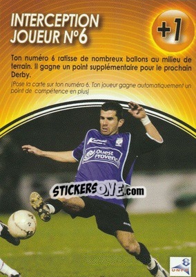 Sticker Interception Joueur nÂ° 6 - Derby Total France 2004-2005 n. E2 - Panini