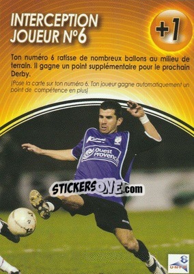 Sticker Interception Joueur nÂ° 6 - Derby Total France 2004-2005 - Panini