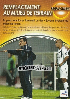Sticker Remplacement au Milieu de Terrain - Derby Total France 2004-2005 n. E12 - Panini