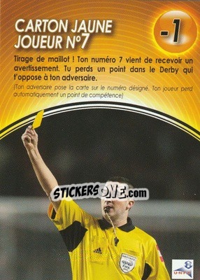 Sticker Carton Jaune Joueur nÂ° 7 - Derby Total France 2004-2005 n. E15 - Panini