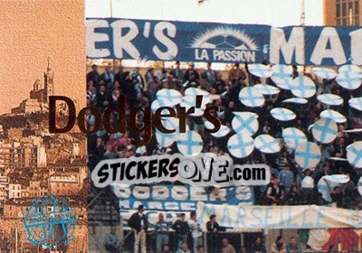 Sticker Dodger's - Olympique De Marseille - Droit Au But 1996 - Panini