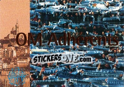 Sticker OM adherents - Olympique De Marseille - Droit Au But 1996 - Panini