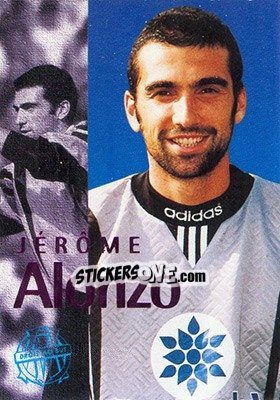 Figurina Alonzo Jerome (portrait) - Olympique De Marseille - Droit Au But 1996 - Panini