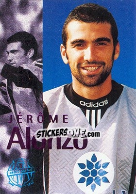 Figurina Alonzo Jerome (portrait) - Olympique De Marseille - Droit Au But 1996 n. 26 - Panini