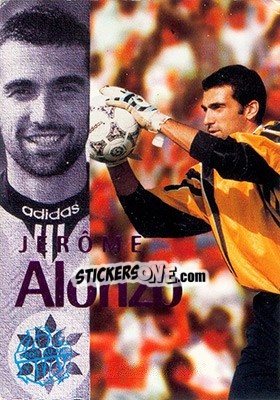 Figurina Alonzo Jerome (action) - Olympique De Marseille - Droit Au But 1996 n. 27 - Panini