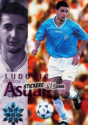 Figurina Asuar Ludovic (action) - Olympique De Marseille - Droit Au But 1996 - Panini