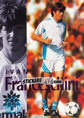 Sticker Franceschini Ivan (action) - Olympique De Marseille - Droit Au But 1996 n. 33 - Panini
