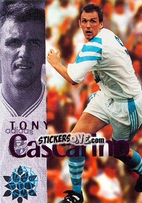 Sticker Cascarino Tony (action) - Olympique De Marseille - Droit Au But 1996 n. 35 - Panini