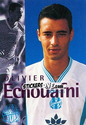 Sticker Echouafni Olivier (portrait) - Olympique De Marseille - Droit Au But 1996 - Panini
