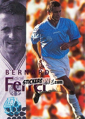 Cromo Ferrer Bernard (action) - Olympique De Marseille - Droit Au But 1996 n. 41 - Panini