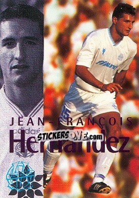 Sticker Hernandez Jean-Francois (action) - Olympique De Marseille - Droit Au But 1996 n. 47 - Panini