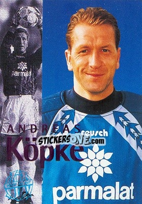 Sticker Корке Andreas (portrait) - Olympique De Marseille - Droit Au But 1996 - Panini