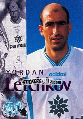 Figurina Letchkov Yordan (portrait) - Olympique De Marseille - Droit Au But 1996 - Panini