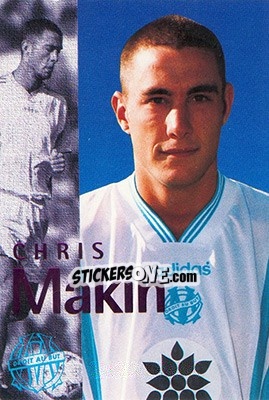 Sticker Makin Chris (portrait) - Olympique De Marseille - Droit Au But 1996 - Panini