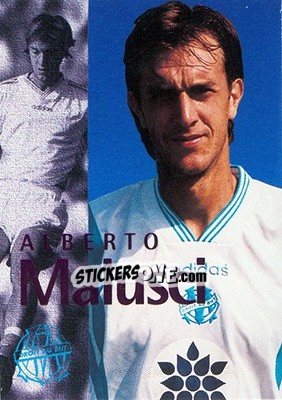 Sticker Malusci Alberto (portrait) - Olympique De Marseille - Droit Au But 1996 - Panini