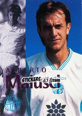 Sticker Malusci Alberto (portrait) - Olympique De Marseille - Droit Au But 1996 n. 60 - Panini