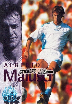 Sticker Malusci Alberto (action) - Olympique De Marseille - Droit Au But 1996 n. 61 - Panini