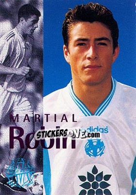 Figurina Robin Martial (portrait) - Olympique De Marseille - Droit Au But 1996 n. 68 - Panini