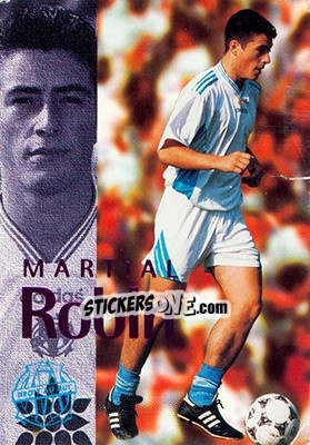 Sticker Robin Martial (action) - Olympique De Marseille - Droit Au But 1996 - Panini